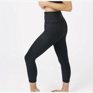 Zyia High Rise Leggings Black Ankle Mesh